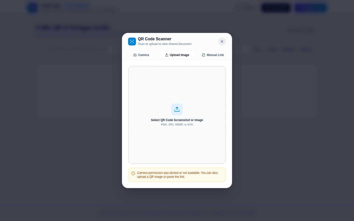 Coffre QR — scanner QR